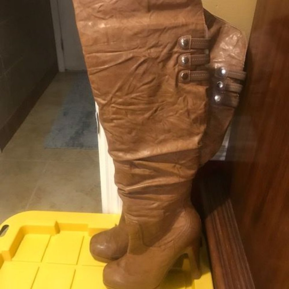 Jessica Simpson Over the knee leather boots